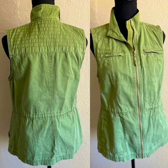 Olive Green Utility Vest - Picture 2 of 12